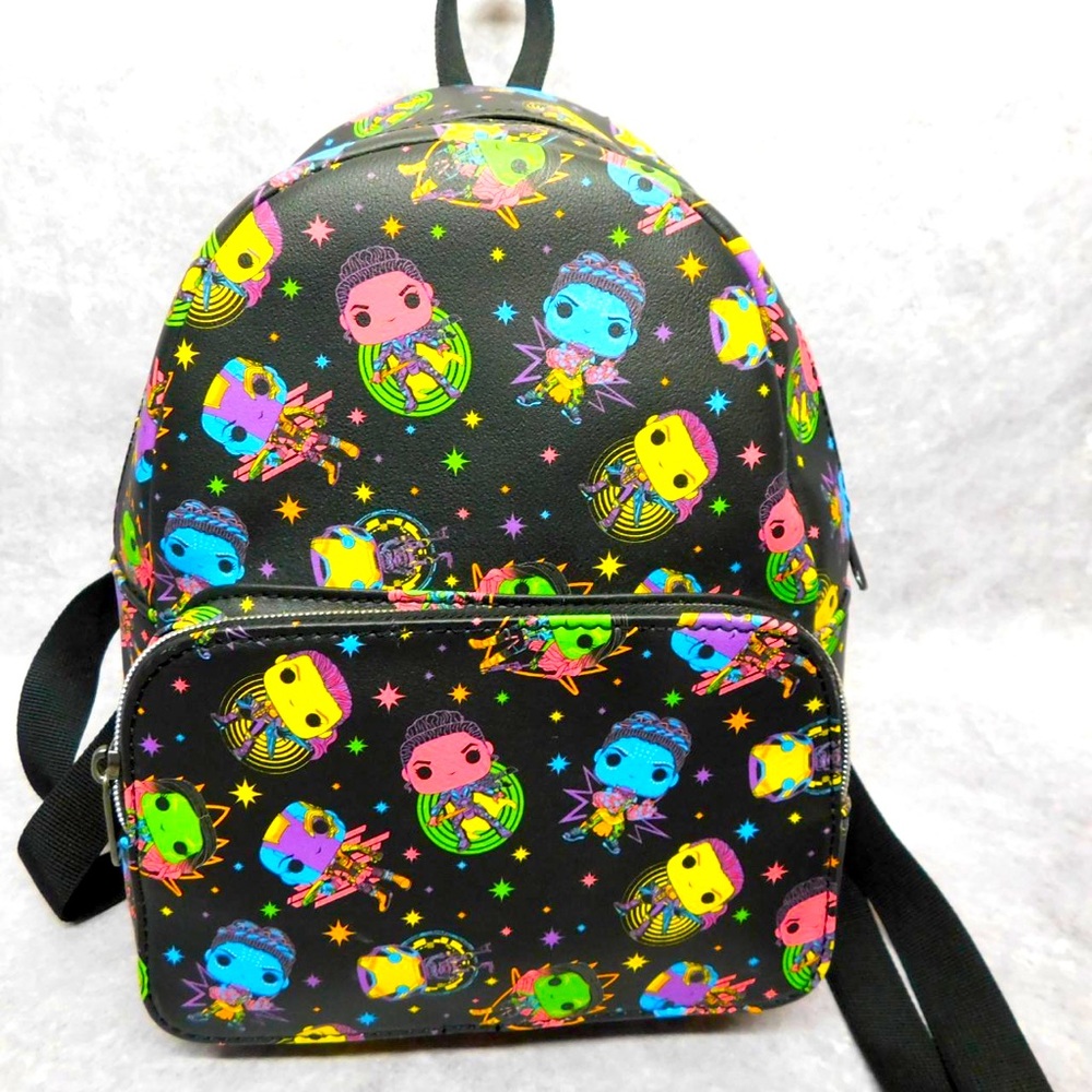 Funko Pop Black Neon Women Of Marvel Infinity Saga Small Backpack NWT